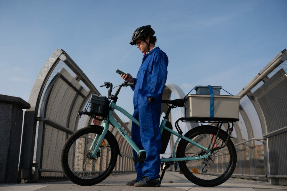 Nilox C1 Cargo Light | Bici elettrica Cargo | 250W | Autonomia fino a 55km | Ruote da 27.5"