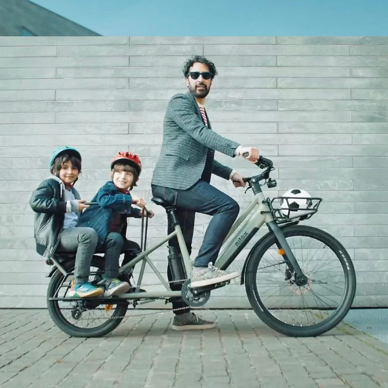 Nilox C3 Cargo Long| Bici elettrica Cargo | 250W | Autonomia 50km | Ruote da 27.5"