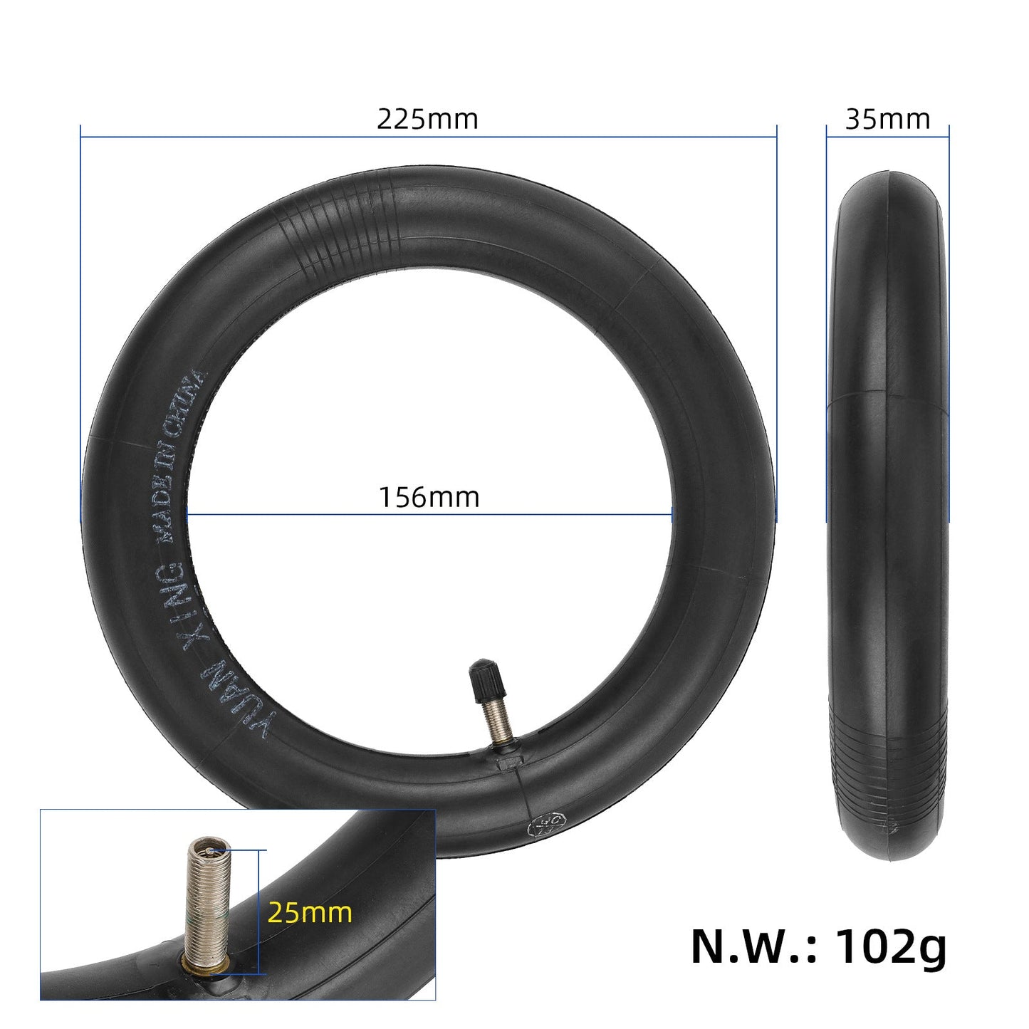 Pneumatico Interno ed Esterno 10x2.125-6.5 pollici YUANXING per Ninebot F20/25/30/40 e altri monopattino elettrico