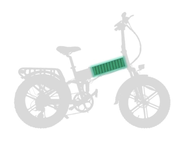 Batteria Interna per Bicicletta Elettrica Pieghevole 48 V 12.8Ah + Carica Batteria per ENGWE FIIDO SHENGMILO SAMEBIKE