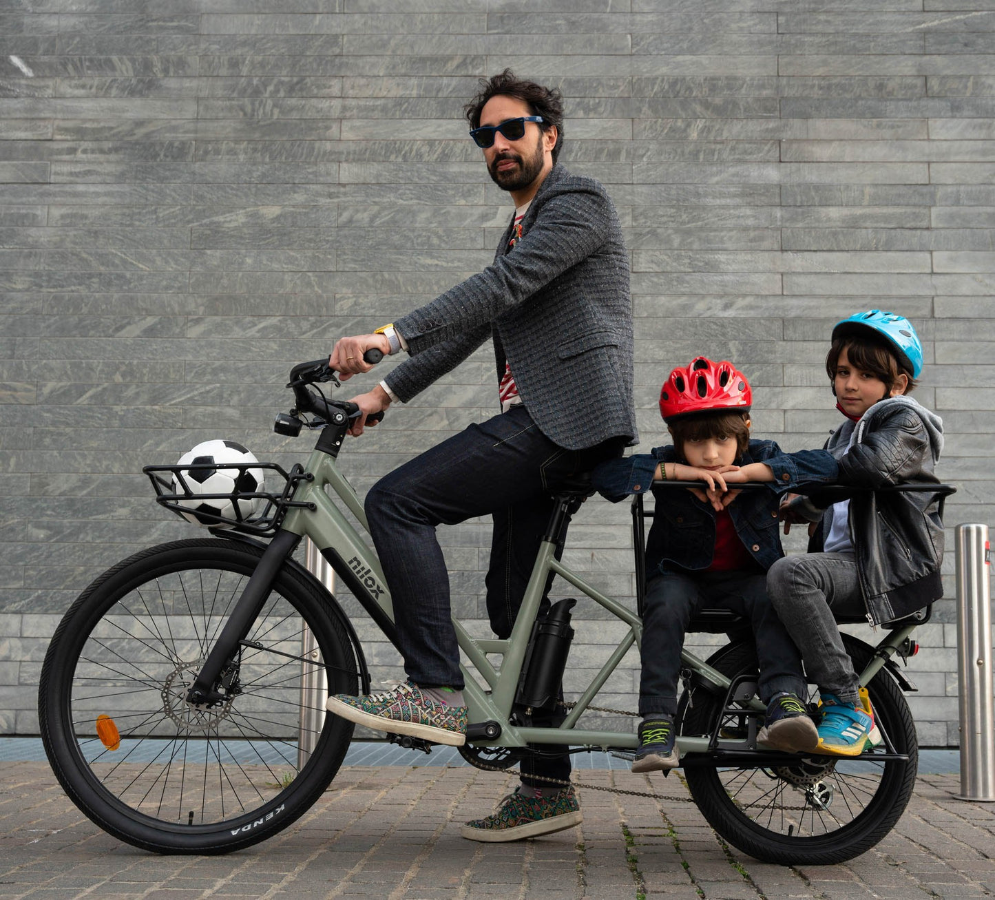 Nilox C3 Cargo Long| Bici elettrica Cargo | 250W | Autonomia 50km | Ruote da 27.5"