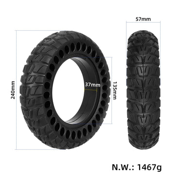 PNEUMATICO pieno gomma solida ruota 10x2.5 pollici Off Road cerchi da 34-40mm per monopattino Kugoo Kirin KuKirin M4/M4 Pro e altri