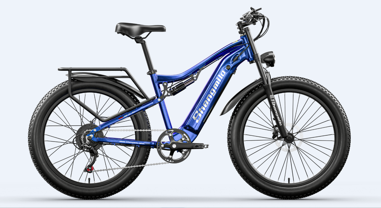 SHENGMILO MX03 Nuova Versione 2023 | BAFANG Motore 500W (PICCO 1000W) | 48V 17,5AH | 26X3.0 Fat Tire E-Bike Bicicletta Elettrica  | 40km/h 60km
