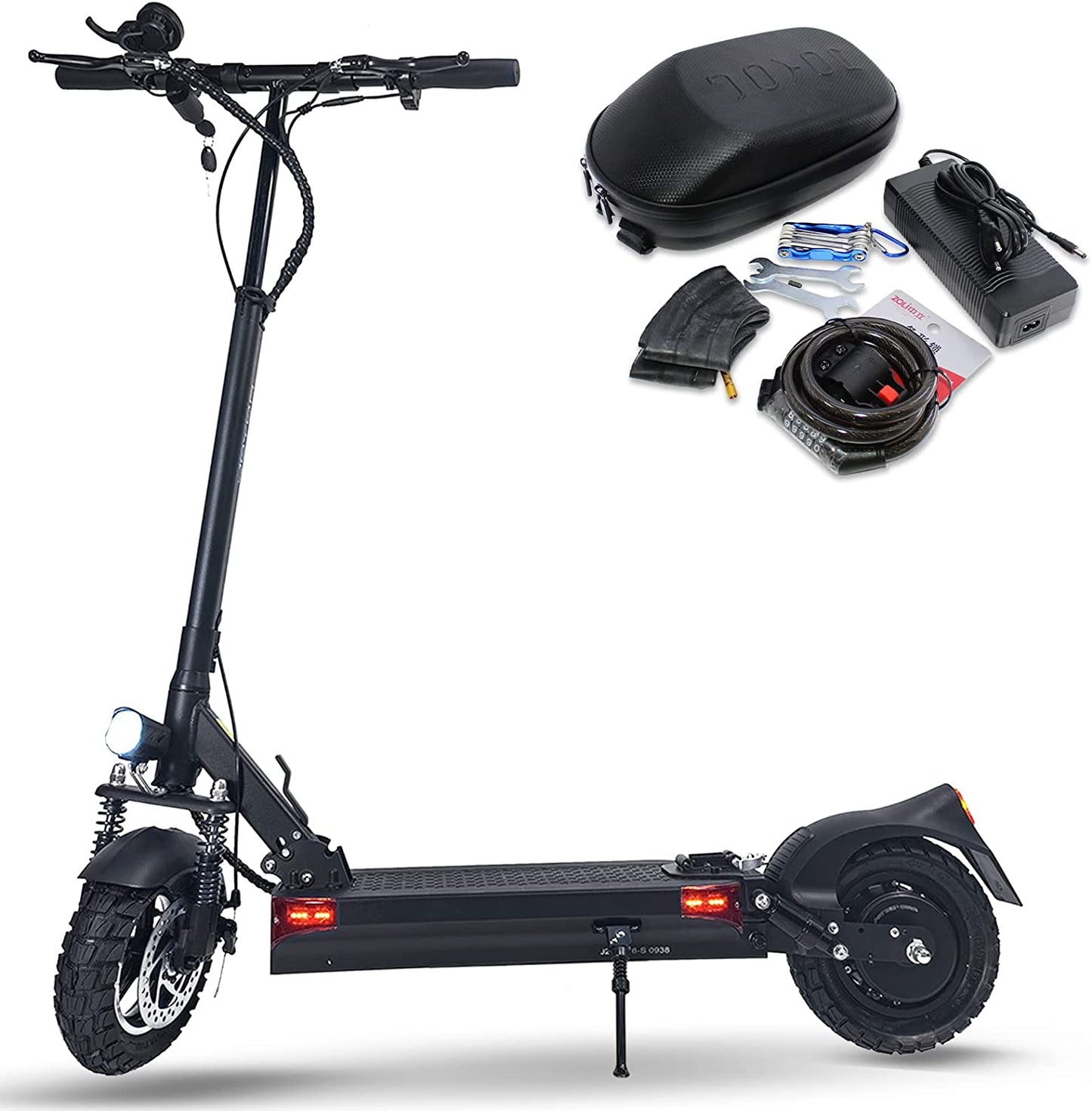 JOYOR Y6-S Monopattino Elettrico + kit accessori (borsa,lucchetto, camera d'aria) | 500W 48V 18 Ah | Ruote da 10" | 40km/h | Autonomia 70km