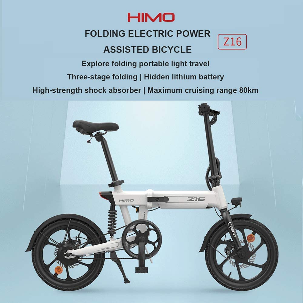 HIMO Z16 | E-Bike | 250W | ruote 16" | Batteria Rimovibile al Litio 36V 10Ah ammortizzatore Posteriore IPX7 Impermeabile HIMO