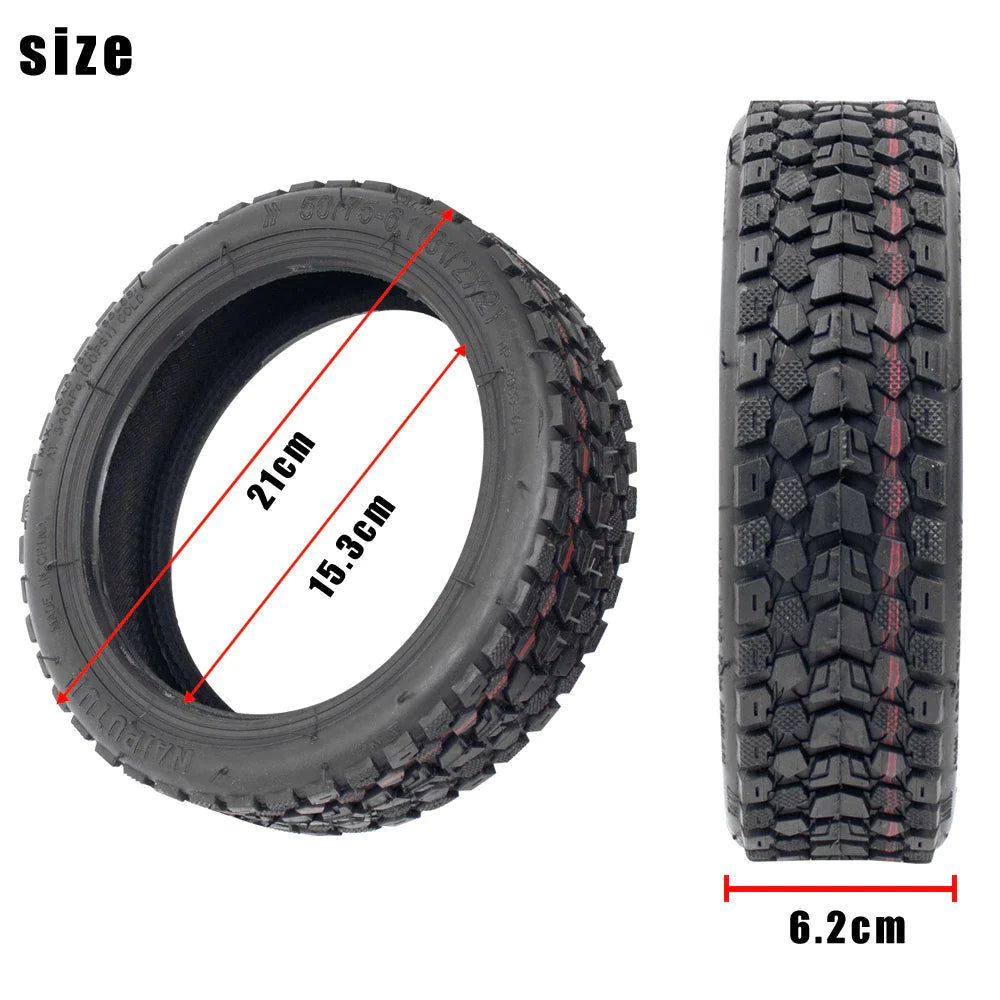 Pneumatico con punti antiscivolo 8.5x2 pollici per monopattino Xiaomi, Ducati, Lexgo, Nilox, Alfa Romeo, Vivobike, Woow (50/75-6.1) (Modello Off-Road , 50/75-6.1)