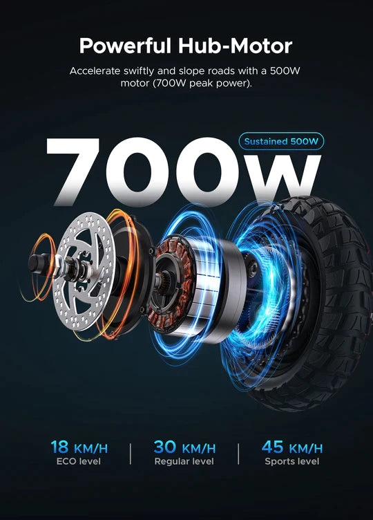 ENGWE S6 NEW Monopattino Elettrico 500W (Picco 700W)| 48V 15.6Ah | Ruote da 10" | 45km/h | Autonomia 60km