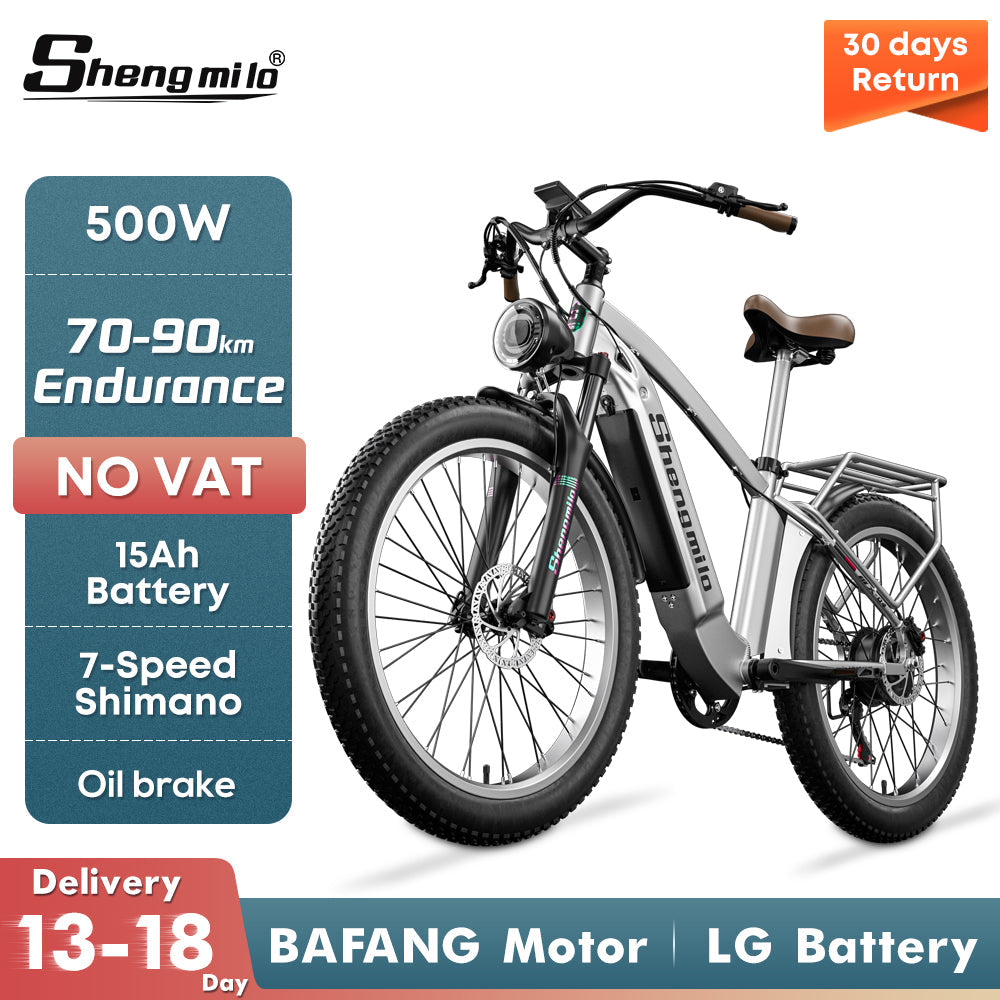 SHENGMILO MX04 | BAFANG motore 500W (PICCO 1000W)LG batteria 48V 15AH 26X3.0 fat tire  E-Bike Bicicletta Elettrica 40km/h 60km con freno idraulico